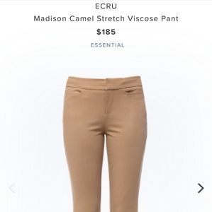 Ecru • Madison Camel Stretch Viscose Pant